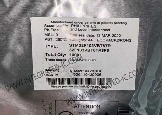 وحدة تحكم دقيقة STM32F103VBT6 مع معالج ARM Cortex-M3 32 بت بتردد 72 ميجاهرتز وذاكرة فلاش 128 كيلوبايت