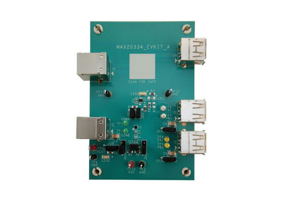 MAX20334EVKIT حلول مدمجة MAX20334 لوحة تقييم مفتاح تناظري مزدوج SPDT