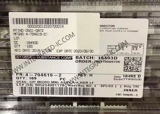 4-794619-2 12 الموقف 250 فولت 5A Micro MATE-N-LOK سلك إلى لوحة المرفق PCB رأس