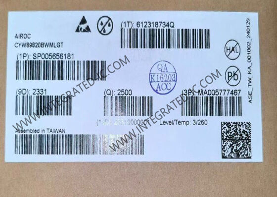 CYW89820BWMLGT BT IC 2.4GHz 3Mbps شريحة واحدة Bluetooth v5.0 نظام على شريحة