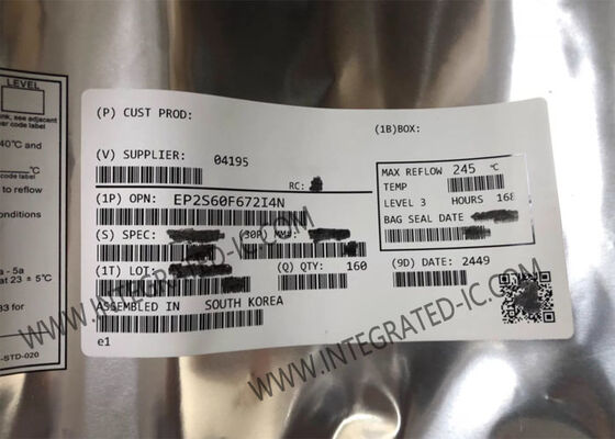 EP2S60F672I4N مصفوفة البوابة القابلة للبرمجة ميدانياً مع 60440 عنصر منطقي و 492 مدخل/مخرج وعملية 1.2 فولت 90 نانومتر Stratix II FPGA