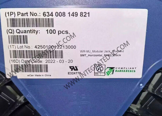 634008149821 وصلة RJ45 محمية مع ربط الذهب والسطح 8P8C جاك وصلة وحدات