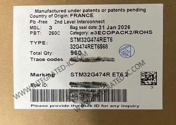 متحكم دقيق STM32G474RET6 MCU 32 بت 170 ميجاهرتز ARM Cortex-M4F