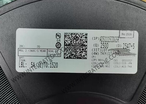 ADS1115IDGSR محول رقمي تناظري 16 بت دلتا سيجما بمعدل أخذ عينات 860SPS وواجهة I2C