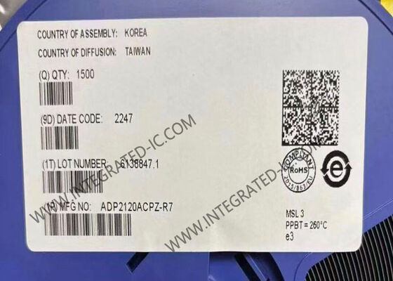 ADP2120ACPZ رقاقة الدوائر المتكاملة 1.25A 1.2MHz منظم تنحى متزامن DC إلى DC مع تيار هادئ منخفض