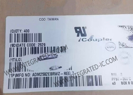 رقاقة الدوائر المتكاملة ADM2582EBRWZ مع عزل 2500Vrms ومعدل بيانات 16 Mbps جهاز استقبال RS-485 مع حماية ESD ± 15 kV