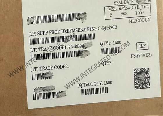 EFM8BB21F16G-C-QFN20R 8-Bit 50MHz microcontroller MCU مع CIP-51 8051 Core في حزمة 20-QFN