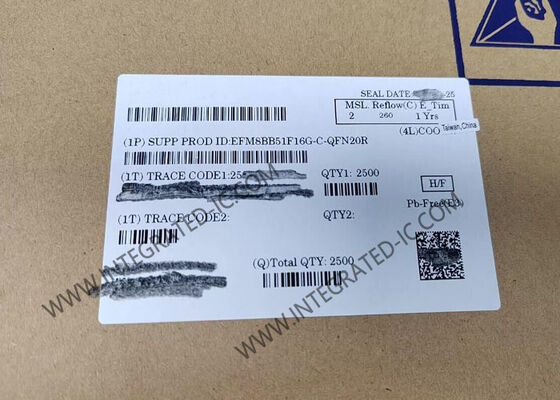 متحكم دقيق EFM8BB51F16F16G-C-QFN20R MCU للسيارات CIP-51 8051 Busy Bee حزمة 20-QFN