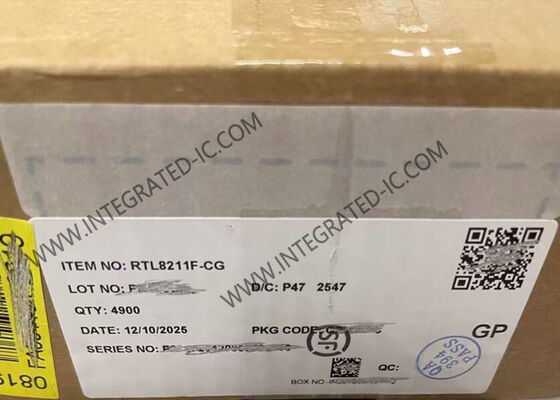 RTL8211F-CG شريحة إيثرنت مدمجة، جهاز إرسال واستقبال إيثرنت 10/100/1000 ميجا مع حزمة QFN40 ومتوافقة مع معيار IEEE 802.3