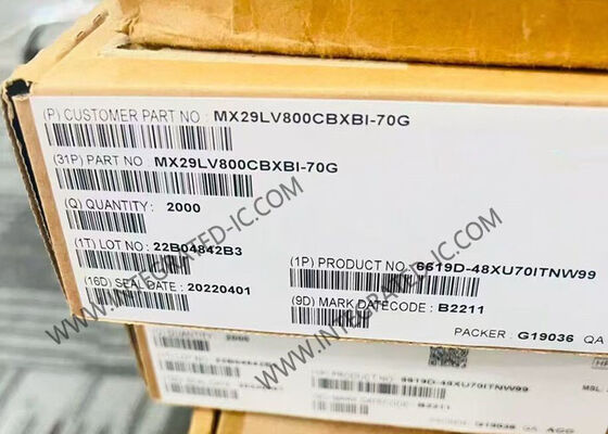 MX29LV800CBXBI-70G ذاكرة IC رقاقة 8Mbit موازية NOR ذاكرة فلاش IC TFBGA-48
