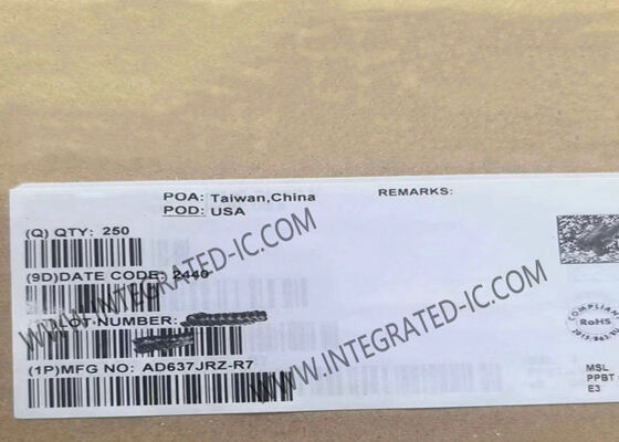 AD637JRZ رقاقة الدوائر المتكاملة 2.2mA عالية الدقة RMS إلى محول DC SOIC16