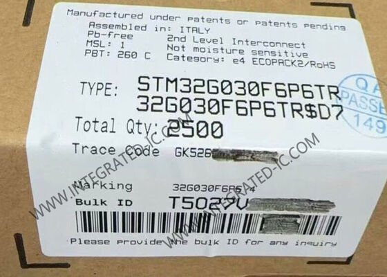 STM32G030F6P6TR وحدة التحكم الدقيقة MCU النواة الواحدة 32KB Flash MCU المدمجة TSSOP20