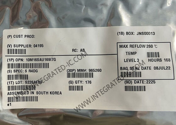 مجموعة بوابات قابلة للبرمجة في الميدان 10M16SAU169I7G IC FPGA 169-LFBGA MAX 10 مجموعة بوابات قابلة للبرمجة في الميدان