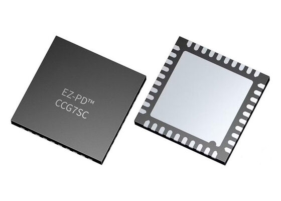 شريحة الدائرة المتكاملة CYPD7171-40LQXQ EZ-PD™ CCG7SC وحدة تحكم USB-C لتوصيل الطاقة بمنفذ واحد VQFN-40