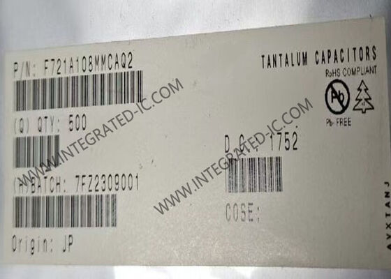 F721A108MMCAQ2 1000 μF 10V مكثف التنتالوم كهربائيًا منخفض المستوى لتصميمات ثنائي الفينيل متعدد الكلور المدمجة