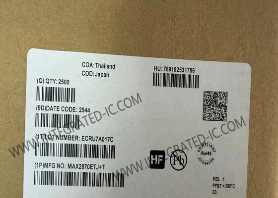 MAX2870ETJ حلقة مغلقة بالمرحلة ذات النطاق العريض للغاية مع مذبذب خاضع للتحكم في الجهد 23.5MHz إلى 6GHz أوضاع الضوضاء المنخفضة للمرحلة الجزئية N والكاملة N