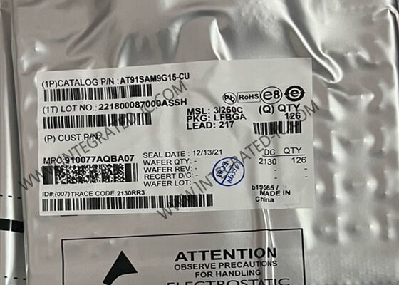 AT91SAM9G15-CU وحدة التحكم الدقيقة مع 400MHz ARM926EJ-S Core ومعالجة 32 بت