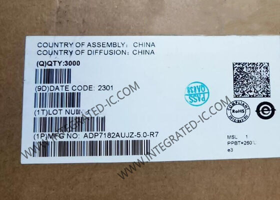 ADP7182AUJZ-5.0 منظم خطي LDO منخفض الضوضاء مع PSRR العالي ومدى الجهد الدخالي الواسع TSOT-23-5