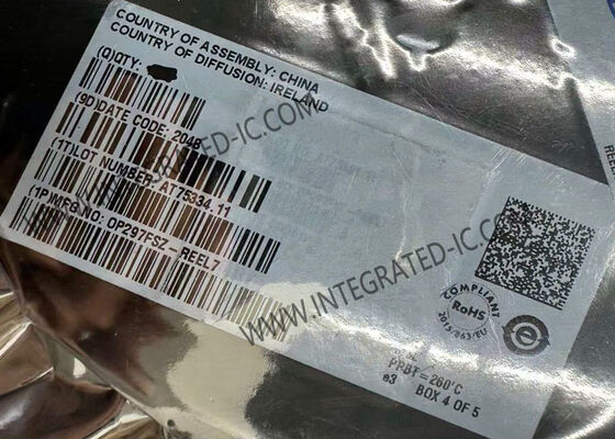 OP297FSZ دائرة متكاملة لمضخم التشغيل بدقة عالية الحركة ذات الانحياز المنخفض المزدوج