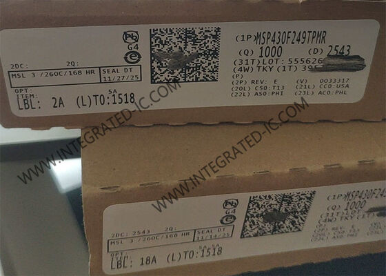 MSP430F249TPMR وحدة تحكم صغيرة ذات 16 بت مع سرعة 16 ميغا هرتز ، طاقة منخفضة للغاية و ذاكرة فلاش 60 كيلوبايت