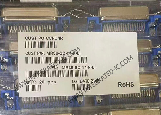 MR36-SD-14-F-LI 14-pin High-Density Ribbon IDC Connector مع جهات اتصال مطلية بالذهب لتحديد الموقع الدقيق
