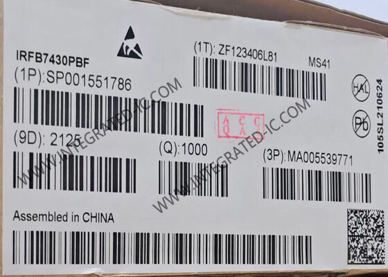 IRFB7430PBF 40V MOSFET طاقة القناة الشمالية مع 409A التيار الصرف و 375W التبديد