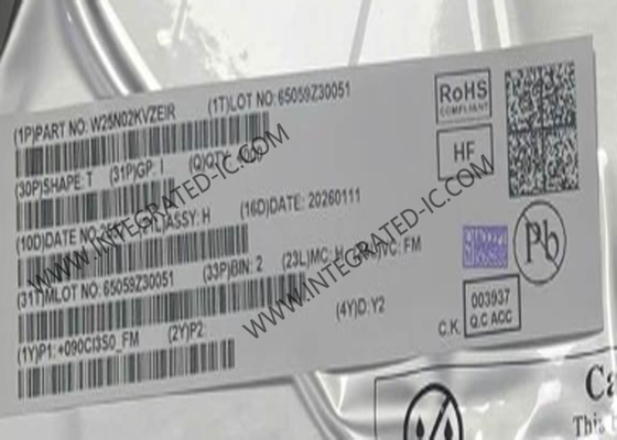 ذاكرة IC رقاقة W25N02KVZEIR 2Gbit رباعي SPI فلاش ذاكرة NAND IC WDFN8