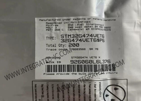 متحكم MCU STM32G474VET6 متحكم رقاقة 100LQFP عالية الأداء