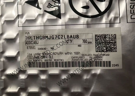 الدوائر الإلكترونية المتكاملة THGBMJG7C2LBAU8 128Gbit eMMC Flash Memory IC