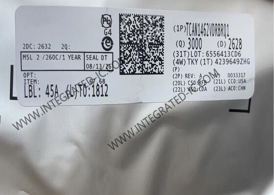 شريحة دائرة متكاملة TCAN1462VDRBRQ1 مع جهاز إرسال واستقبال CAN FD لتحسين الإشارة في عبوة VDFN8