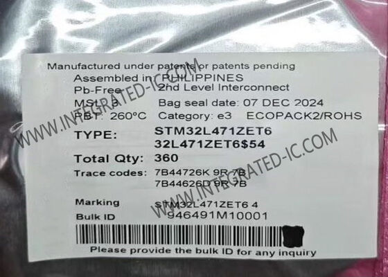 STM32L471ZET6 وحدة التحكم الدقيقة MCU 80MHz 32 بت ARM Cortex-M4 طاقة منخفضة للغاية LQFP-144