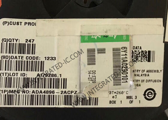 ADA4896-2ACPZ رقاقة الدائرة المتكاملة ضوضاء منخفضة السكة الحديدية إلى السكة الحديدية الخروج عالية السرعة مكبر ردود الفعل الجهد LFCSP-8