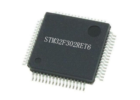LQFP64 ARM Cortex M4 STM32F302RET6 32Bit أحادية النواة 72 ميجا هرتز ميكروكنترولر رقاقة