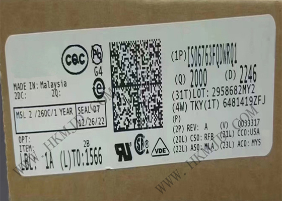 رقاقة الدائرة المتكاملة ISO6763FQDWRQ1 العوازل الرقمية ذات الست قنوات SOIC16.0