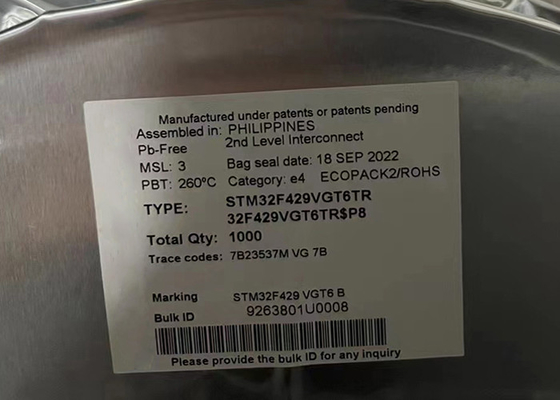 STM32F429VGT6TR رقاقة الدوائر المتكاملة IC 100LQFP