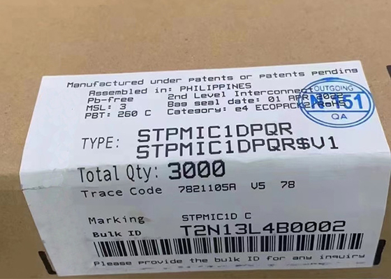 رقاقة الدائرة المتكاملة STPMIC1DPQR Buck محولات SMPS 44WFQFN إدارة الطاقة