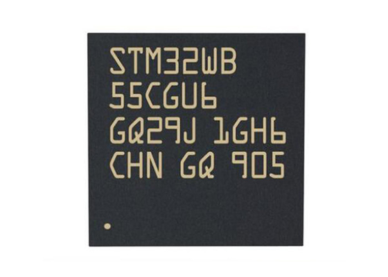 متحكم MCU STM32WB55CGU6 RF جهاز الإرسال والاستقبال ICs 48UFQFN Arm Cortex M4 MCU
