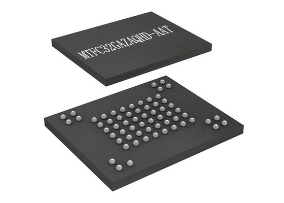 200MHz MTFC32GAZAQHD-AAT FLASH NAND Memory Chip 153VFBGA رقاقة دارة متكاملة