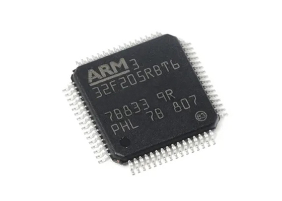 متحكم MCU STM32F205RBT6 64-LQFP متحكم IC مثبت على السطح