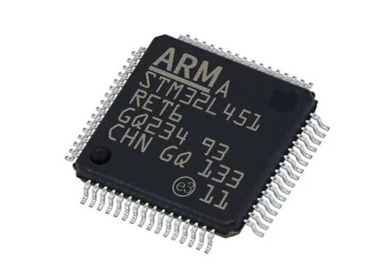 STM32L451RET6TR وحدة تحكم دقيقة 32 بت مع ARM Cortex-M4 Core ، سرعة 80 ميغا هرتز ، و 160 كيلوبايت من ذاكرة الوصول العشوائي ، و 12 بت ADC