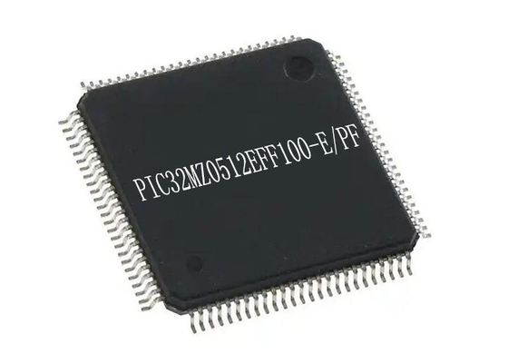 متحكمات دقيقة أحادية النواة 32 بت IC PIC32MZ0512EFF100-E / PF TQFP100 IC رقائق