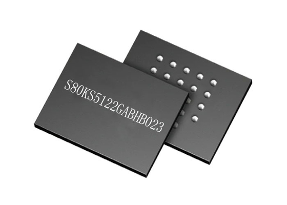 شريحة IC الذاكرة S80KS5122GABHB023 24-VBGA سطح الصعود 200MHz شريحة IC SRAM الزائفة