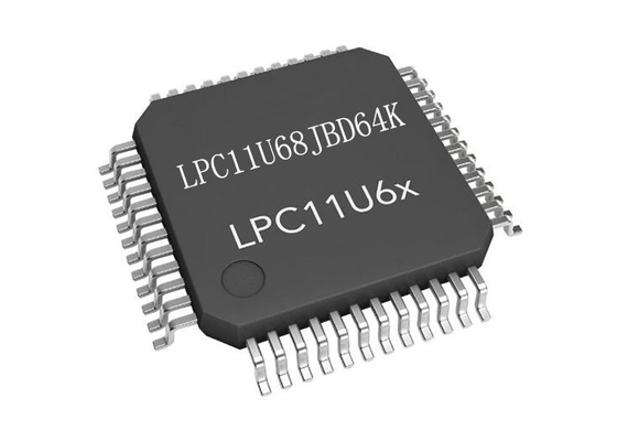 رقائق IC LPC11U68JBD64K 64-LQFP متحكم MCU 50 ميجا هرتز أحادي النواة ARM Cortex-M0 +