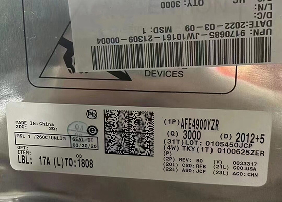 الطرف الأمامي التناظري AFE4900YZR 30-XFBGA رقاقة الدائرة المتكاملة AFE 1 كيلو هرتز