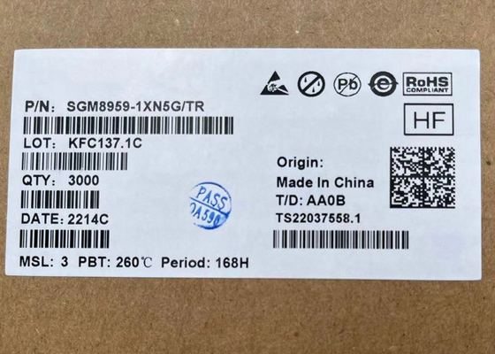 1.8 فولت واحد SGM8959-1XN5G منخفض الضوضاء عالية الدقة صفر الانجراف مكبر للصوت التشغيلي