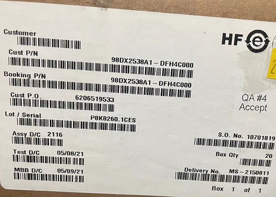 محولات Ethernet 98DX2538A1-DFH4C000 24x1GbE منافذ Downlink وحدة المعالجة المركزية مزدوجة النواة