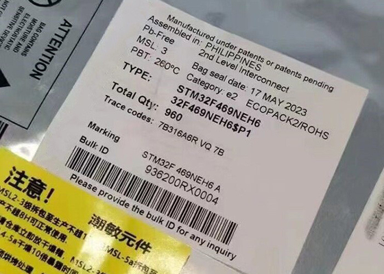 وحدة التحكم الدقيقة MCU STM32F469NEH6 32 بت واحد النواة 180MHz 512KB فلاش