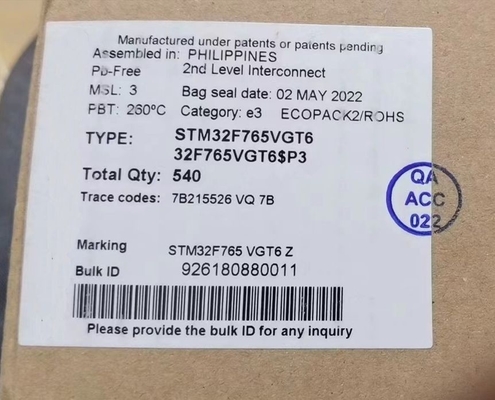 وحدة التحكم الدقيقة MCU STM32H573IIT6 MCU 640KB 32 بت ARM Cortex-M33 مع TrustZone