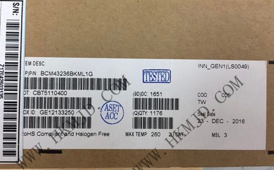 وحدة الاتصالات اللاسلكية BCM43236BKML1G SoC RF مزدوج النطاق مع شريحة واحدة