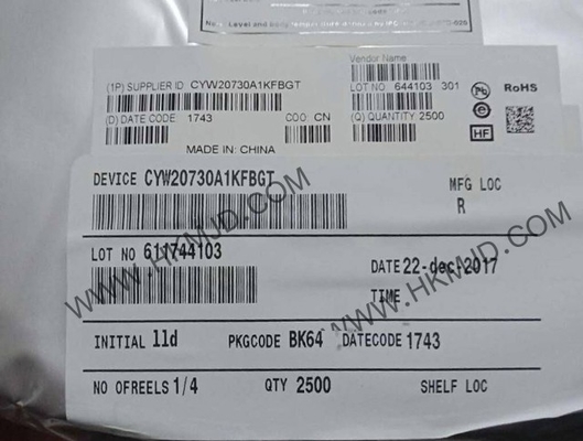 وحدة الاتصال اللاسلكي CYW20730A1KFBGT 2.4GHz رقاقة واحدة BT Transceiver